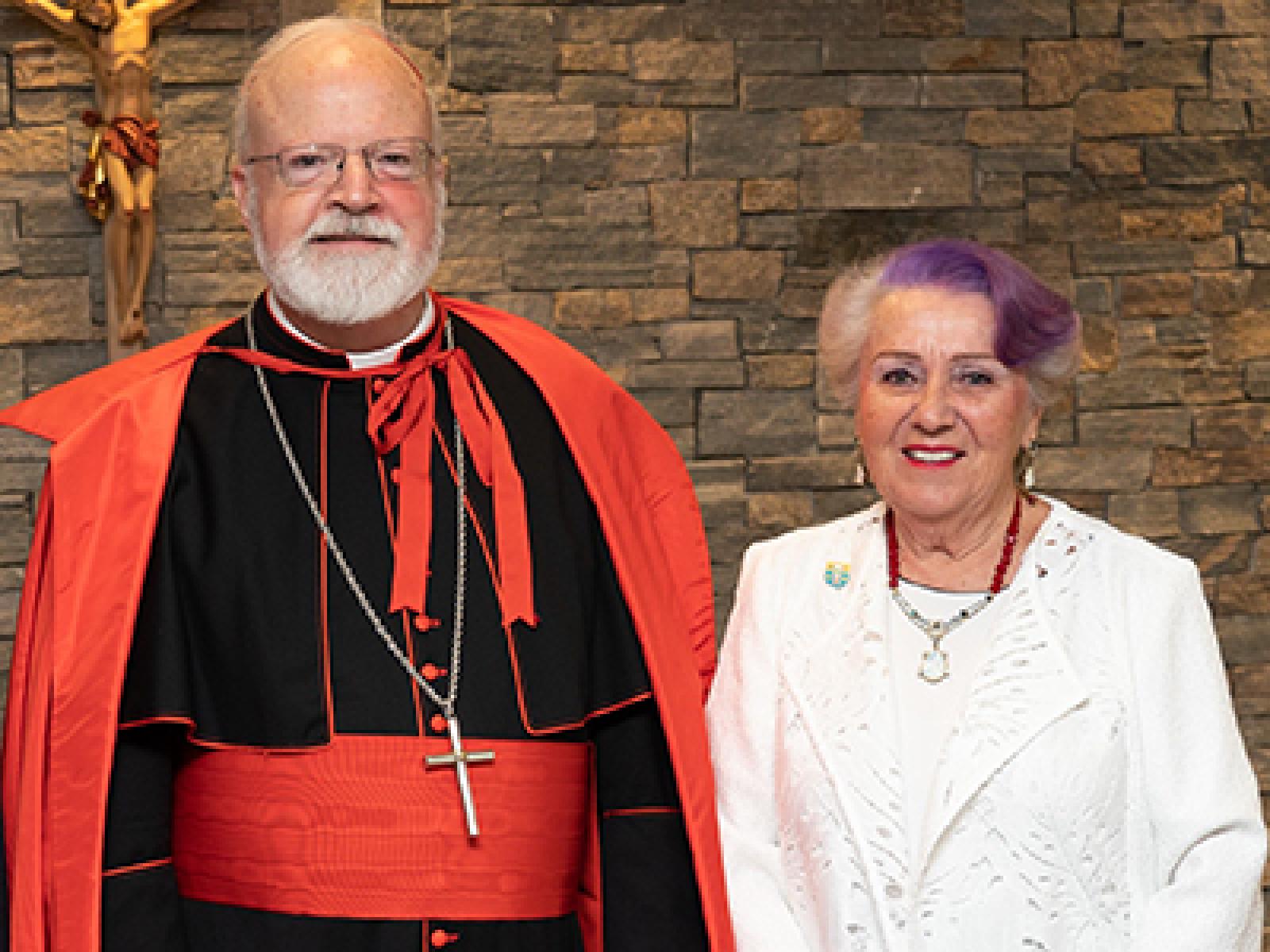 Ms. Christine Roessel and Cardinal O'Malley
